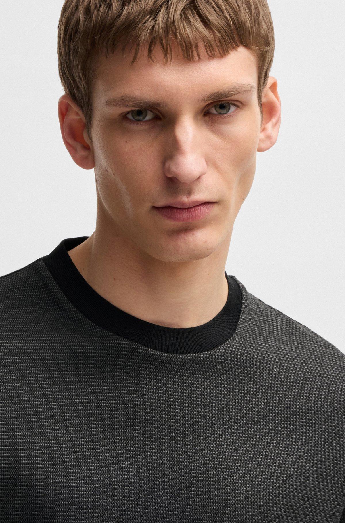Mercerized-cotton T-shirt with micro pattern Product Image