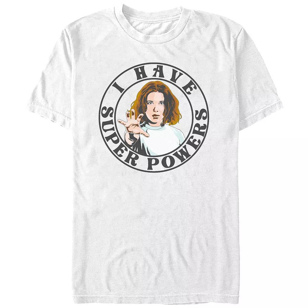 Juniors' Stranger Things I Have Superior Powers Stamp Boyfriend Graphic Tee, Women's, Size: XS, White Product Image