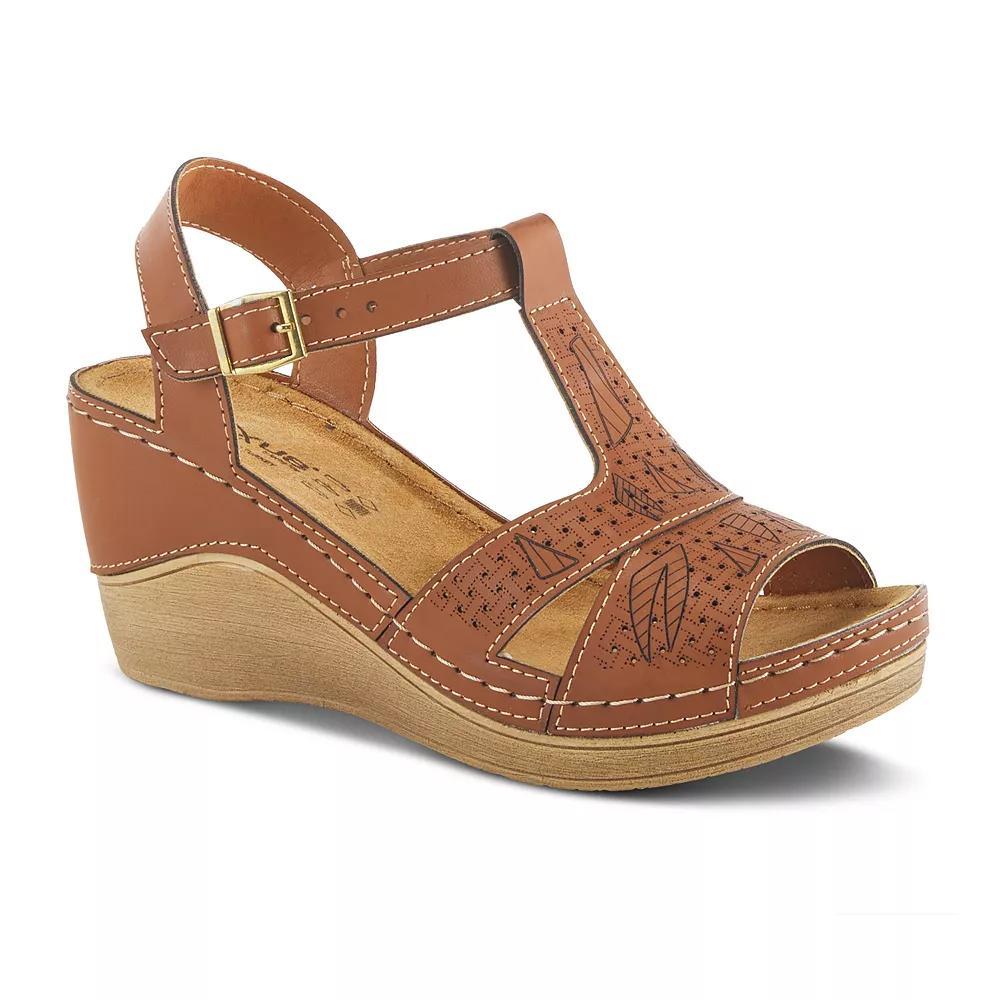 Flexus by Spring Step Natala Women's Wedge Sandals, Size: 38, Camel Product Image