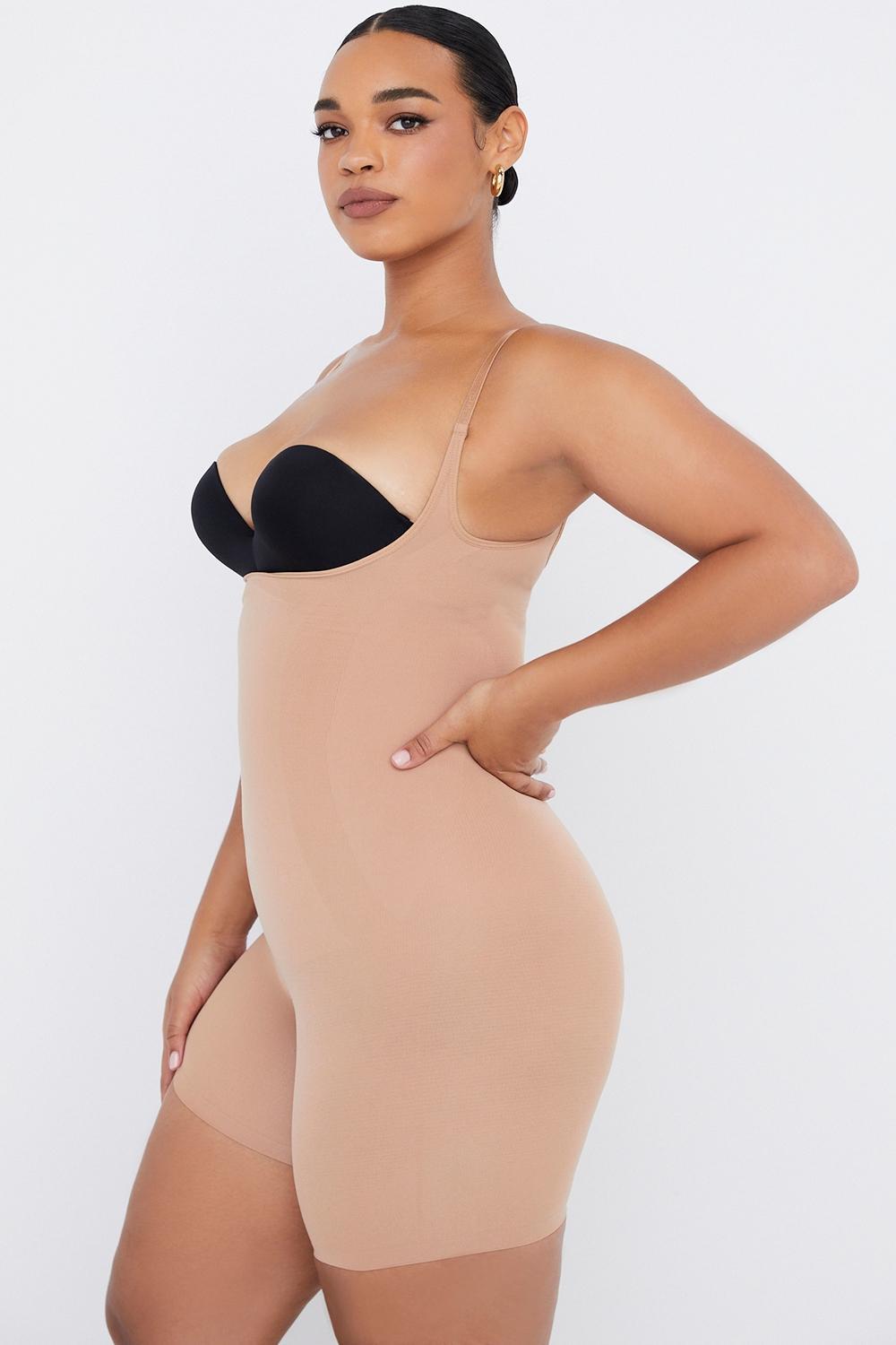  mid thigh sculpting bodysuit cafe au lait Product Image