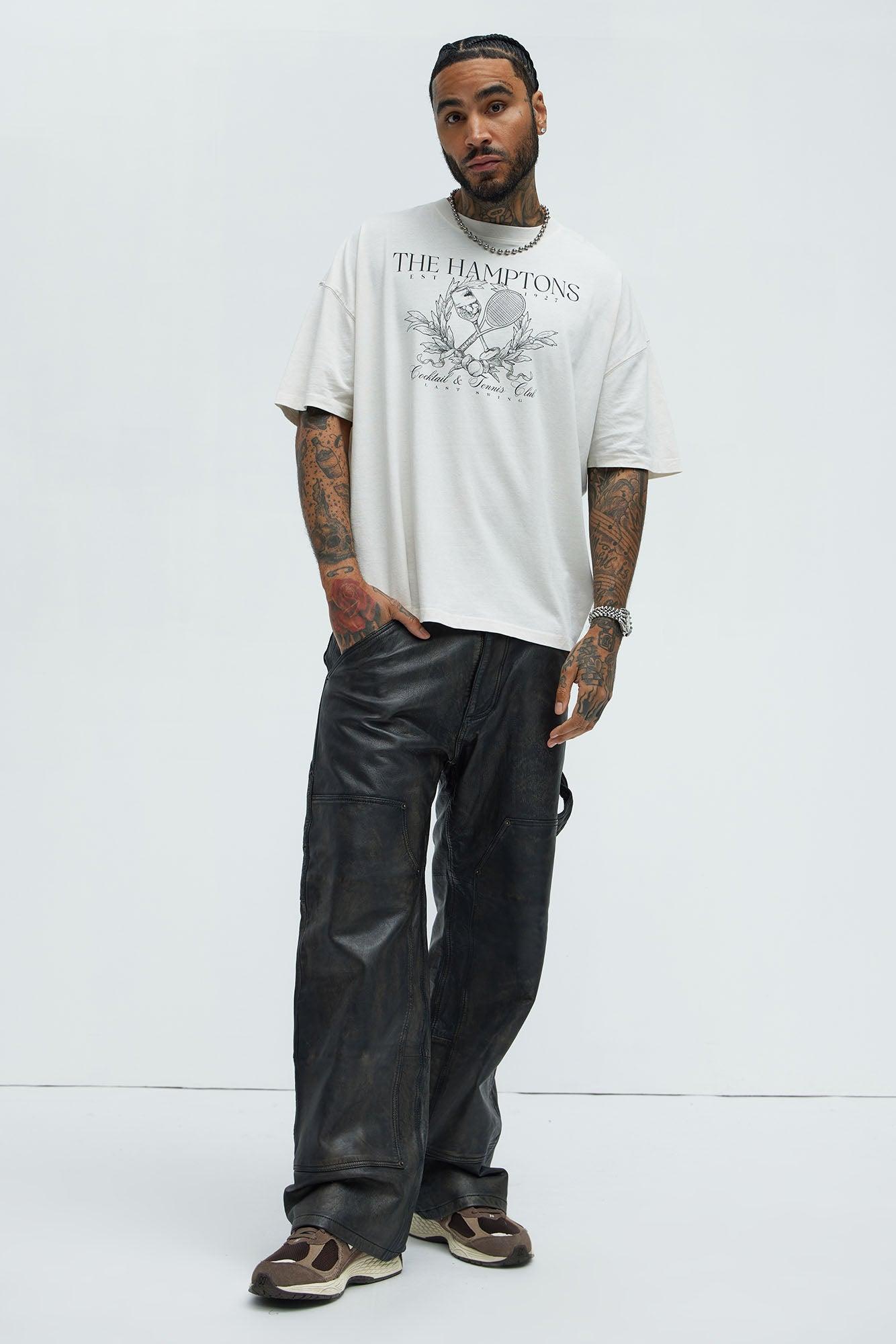 The Hamptons Club Oversized Short Sleeve Tee - Grey Product Image