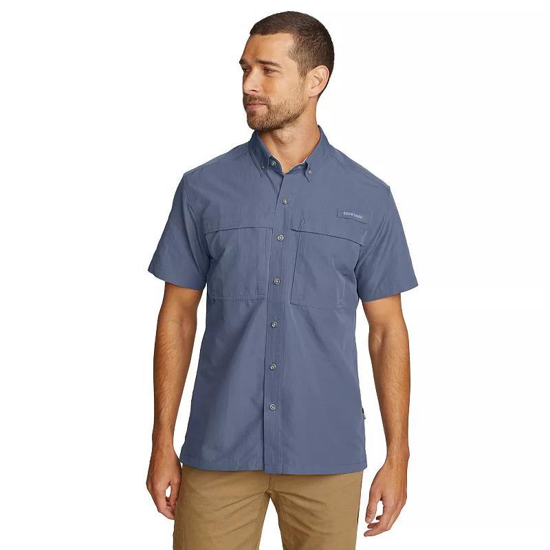 Big & Tall Eddie Bauer Short Sleeve Rainier Ripstop Button-Down Shirt, Men's, Size: 3XL Tall, Pink Product Image