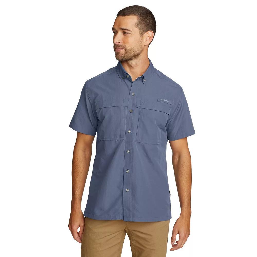 Big & Tall Eddie Bauer Short Sleeve Rainier Ripstop Button-Down Shirt, Men's, Size: 3XL Tall, Pink Product Image