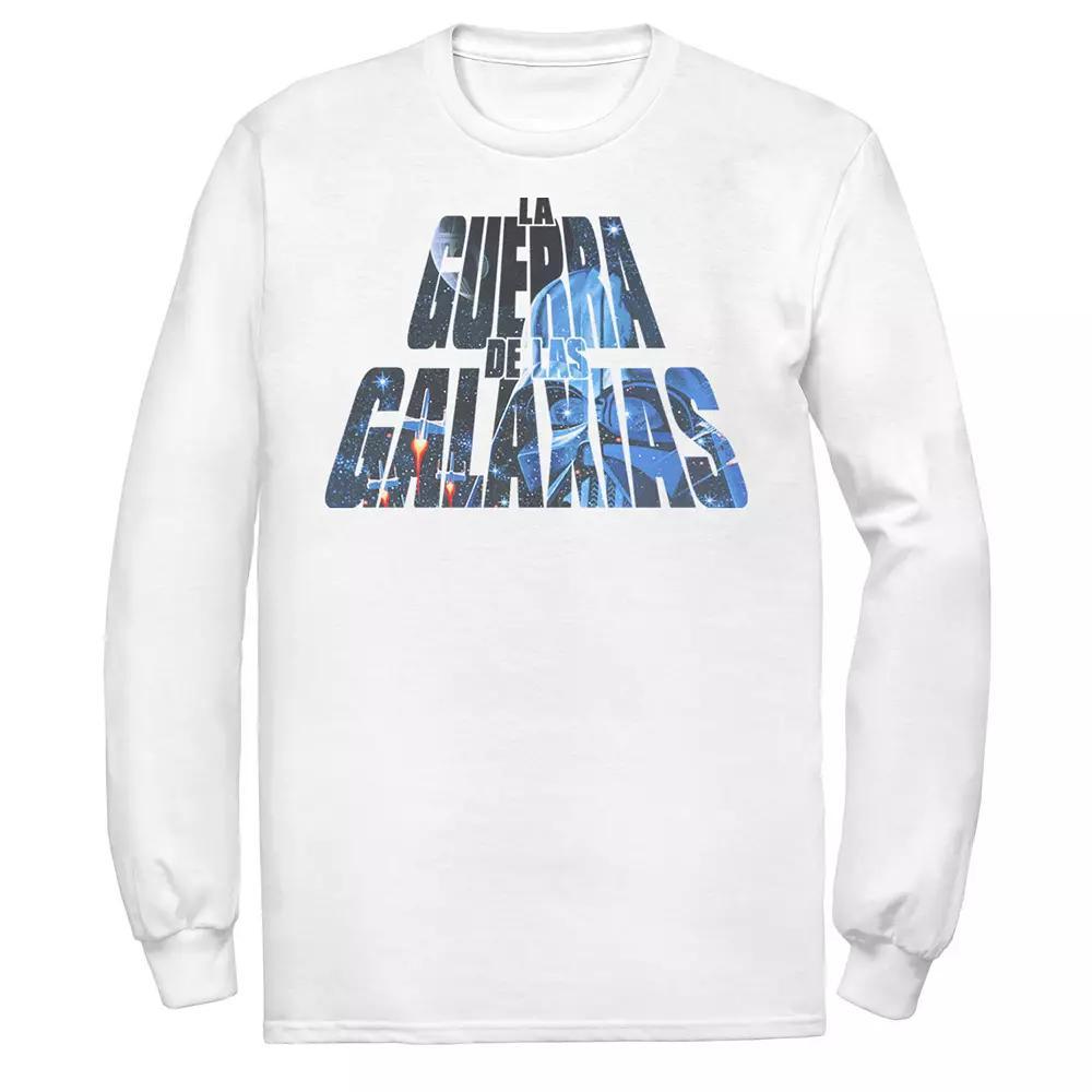 Men's Star Wars La Guerra De Las Galaxias Letter Fill Tee, Size: Small, White Product Image