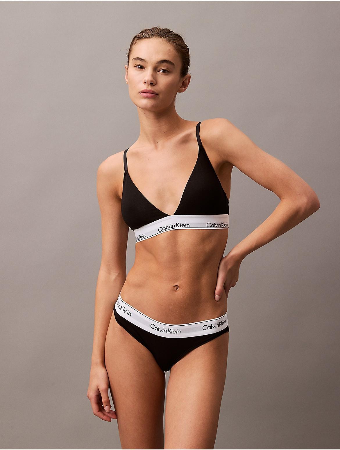Calvin Klein Womens Icon Cotton Modal Lightly Lined Triangle Bralette Product Image
