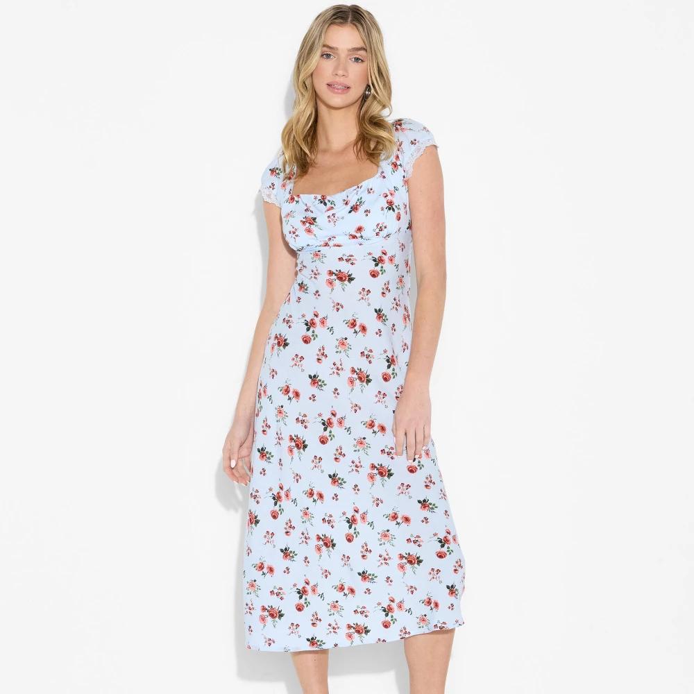 Women's Flutter Cap Sleeve Maxi A-Line Dress - Wild Fable™ Product Image