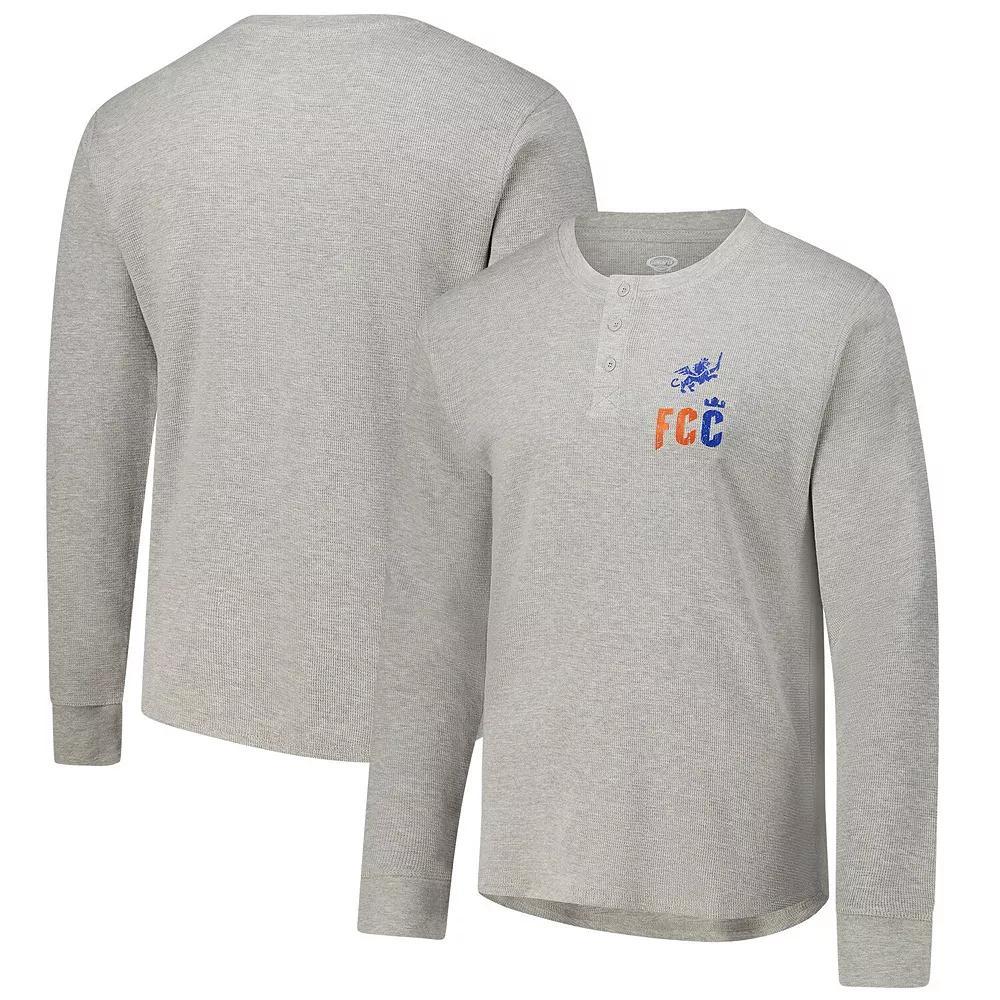Men's Concepts Sport Gray Minnesota United FC Region Thermal Knit Henley Long Sleeve T-Shirt, Size: Large, Mfc Grey Product Image