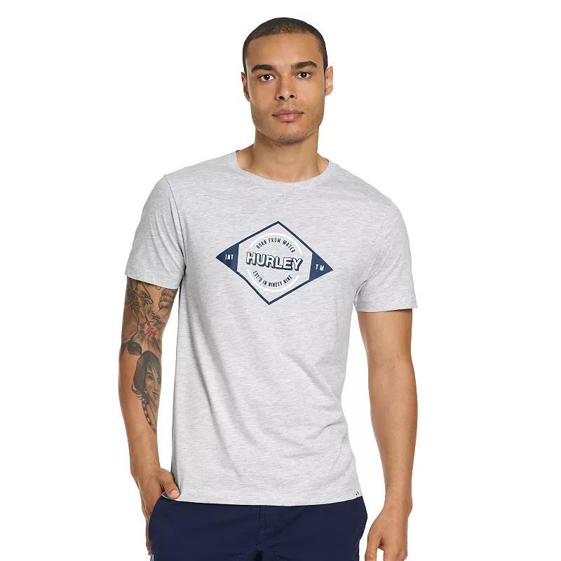 Men's Hurley Front Graphic Tee, Size: XS, Light Grey Gray Product Image