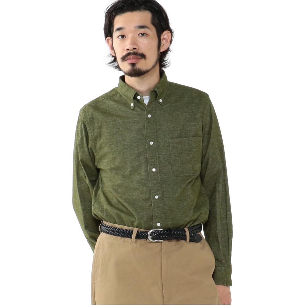 B.D. Flannel Solid Olive Product Image