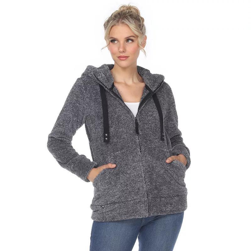 White Mark Womens Hooded Sherpa Jacket Product Image