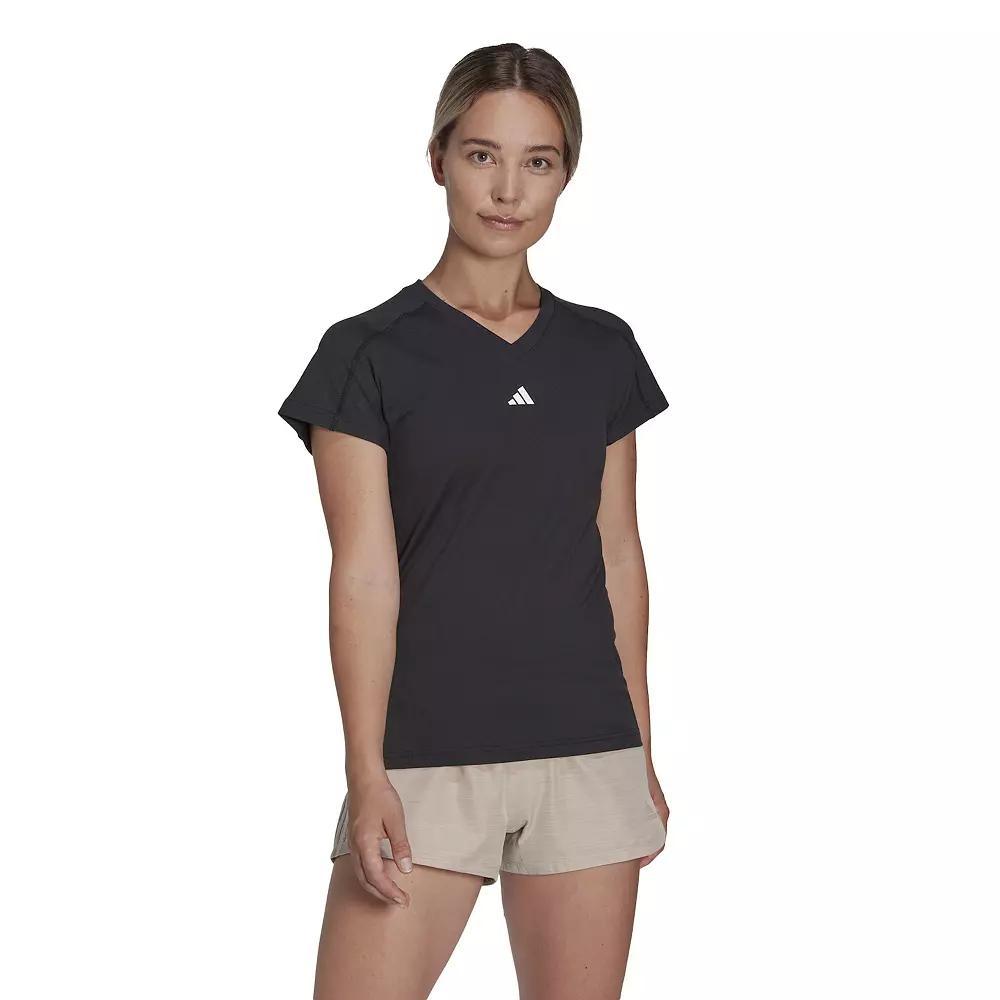 Women's adidas AEROREADY Train Essentials Minimal Tee, Size: XX Small, Black Product Image