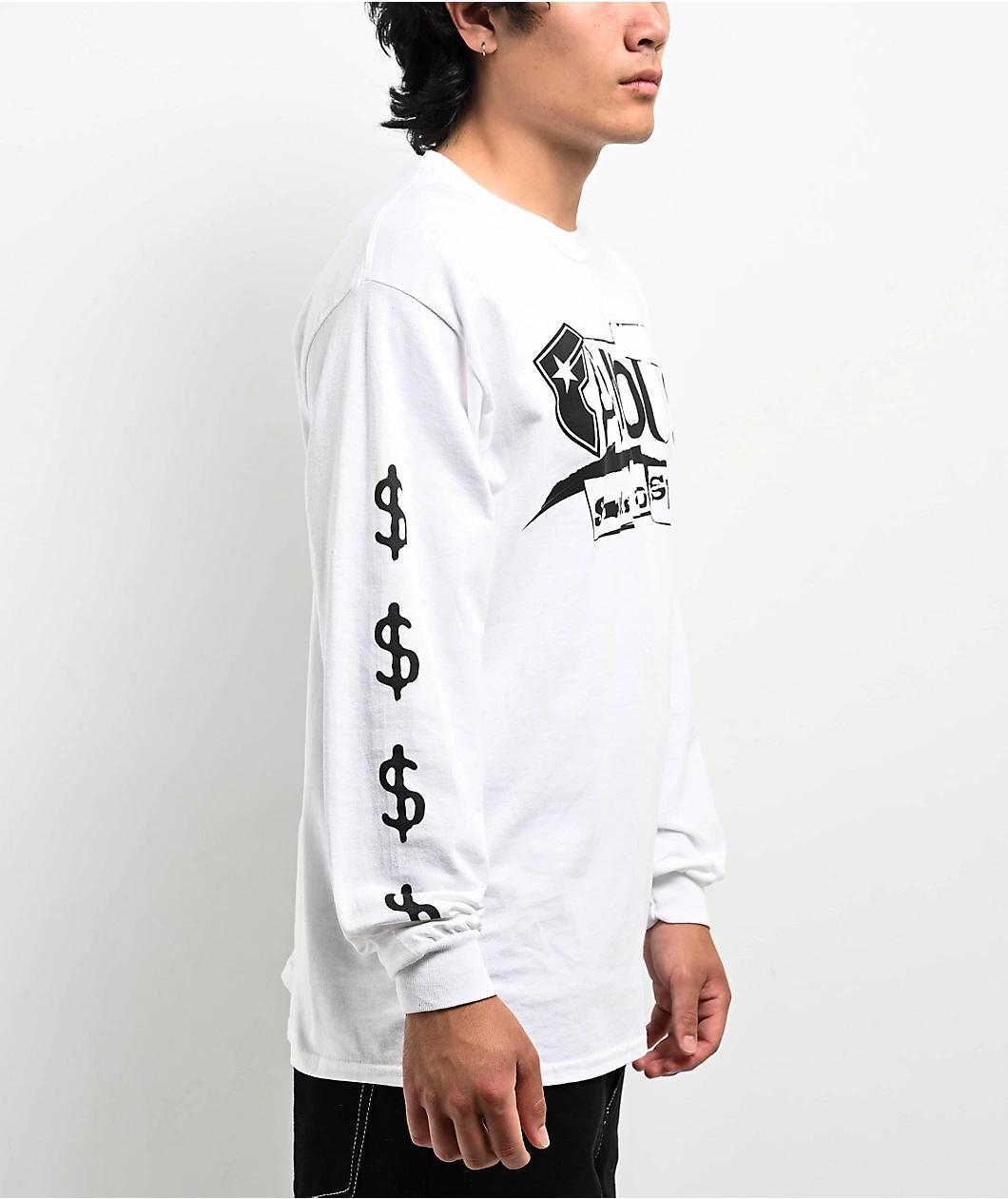 Famous Stars & Straps Cut And Paste White Long Sleeve T-Shirt Product Image