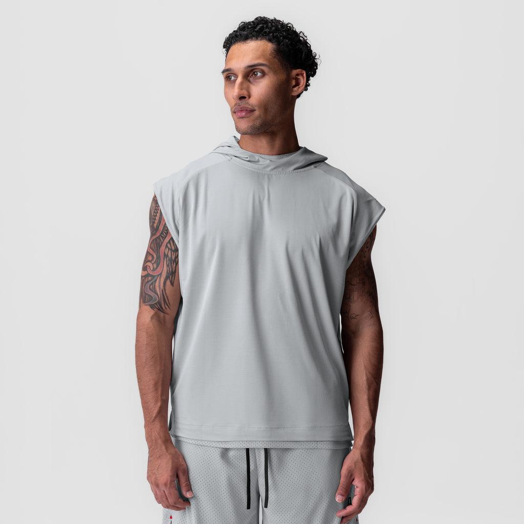 0983. Reversible 2-in-1 Cutoff Hoodie - Slate Grey Product Image