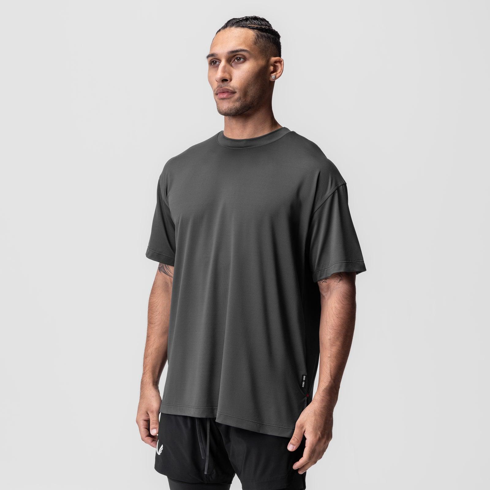 0822. AeroSilver® Oversized Tee - Black "RP" Product Image