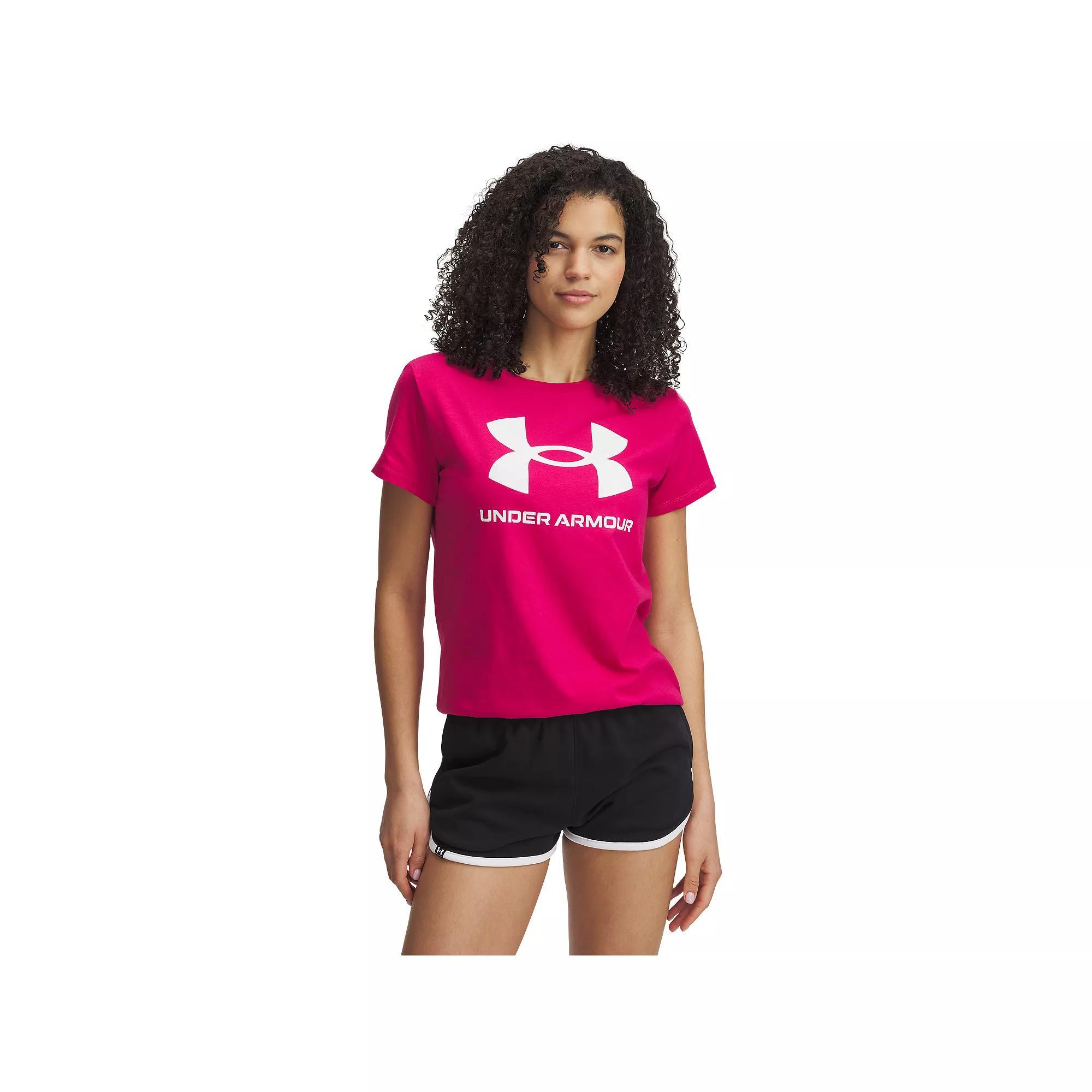 Women's Under Armour Rival Graphic Tee, Size: XXL, Shaded Pink Product Image