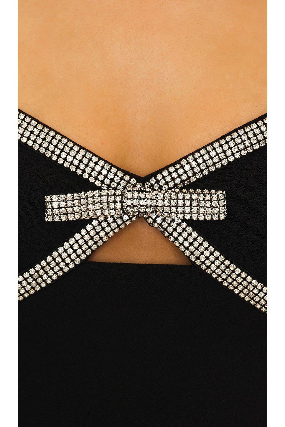 Diamante Bow Midi Dress self-portrait Product Image