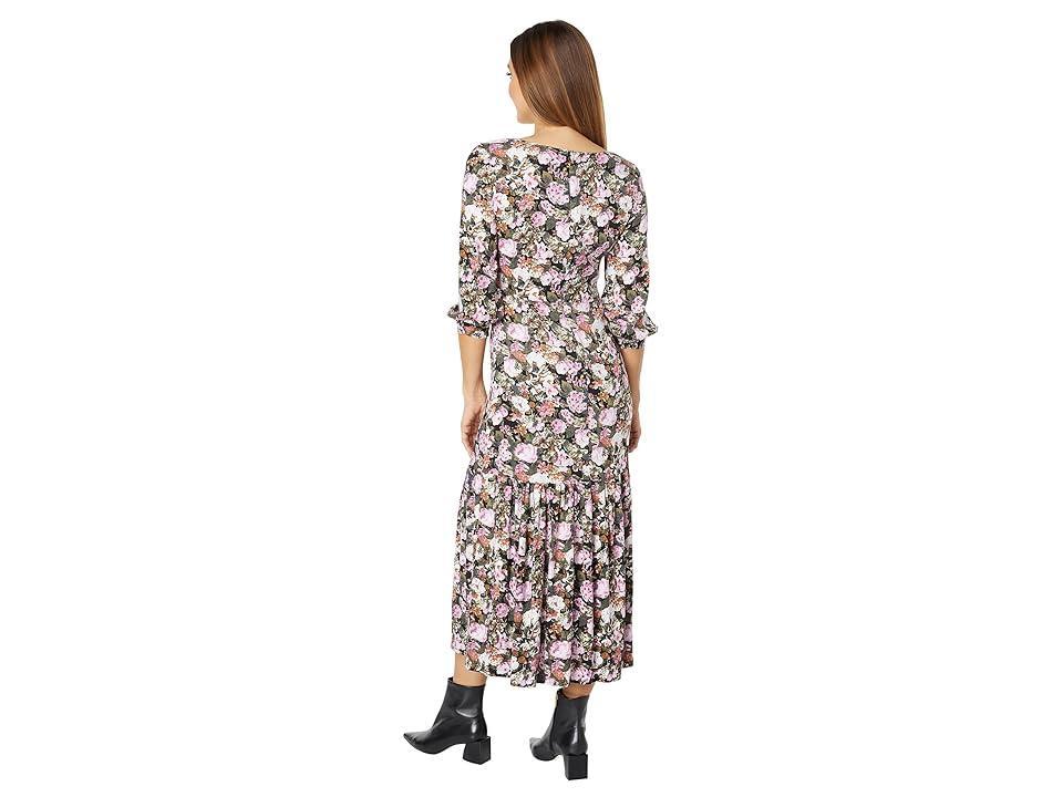 Saltwater Luxe Rubie Sustainable 3/4 Sleeve Midi Dress Women's Clothing Product Image