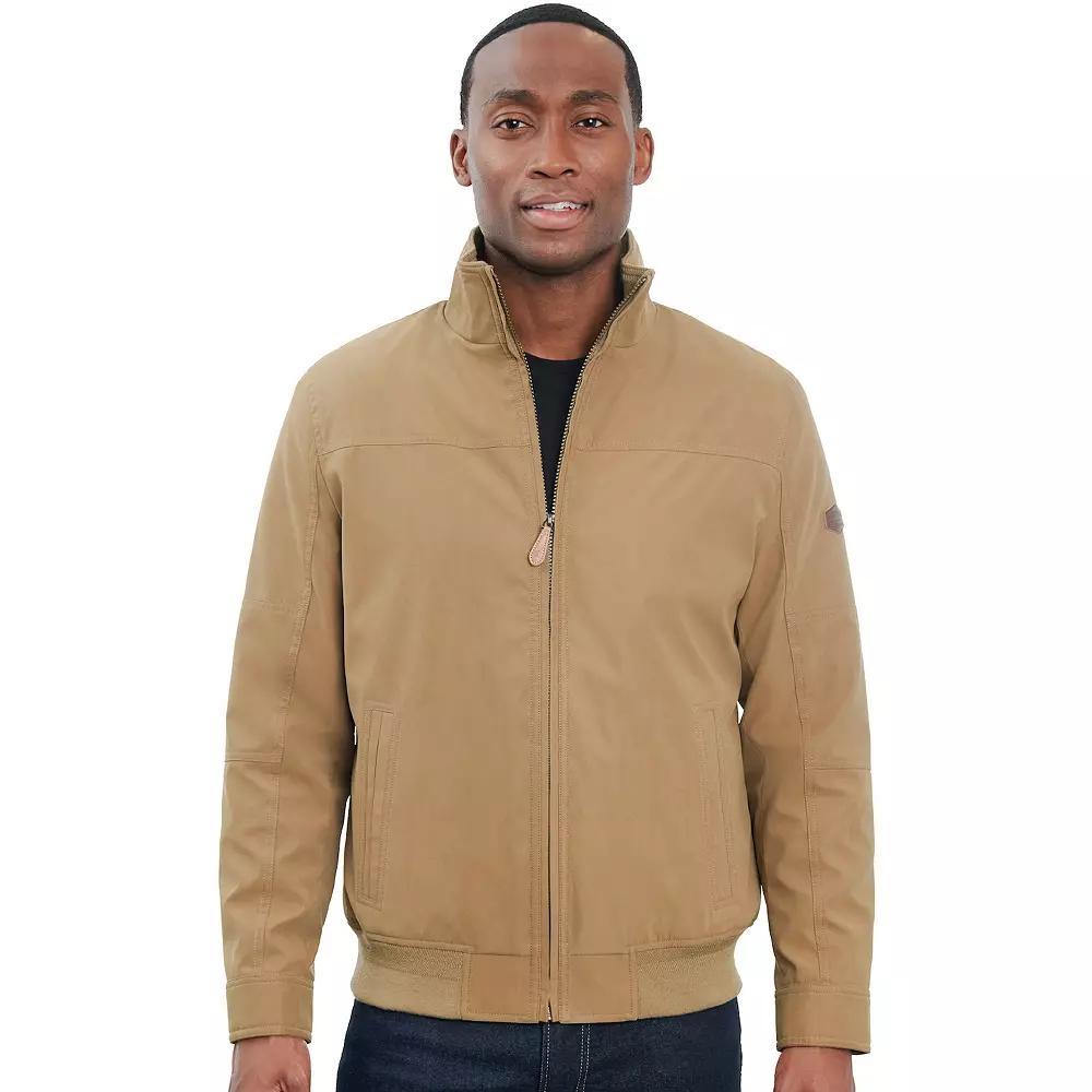 Men's London Fog Sherpa-Lined Microfiber Bomber Jacket, Size: Small, Brown Product Image