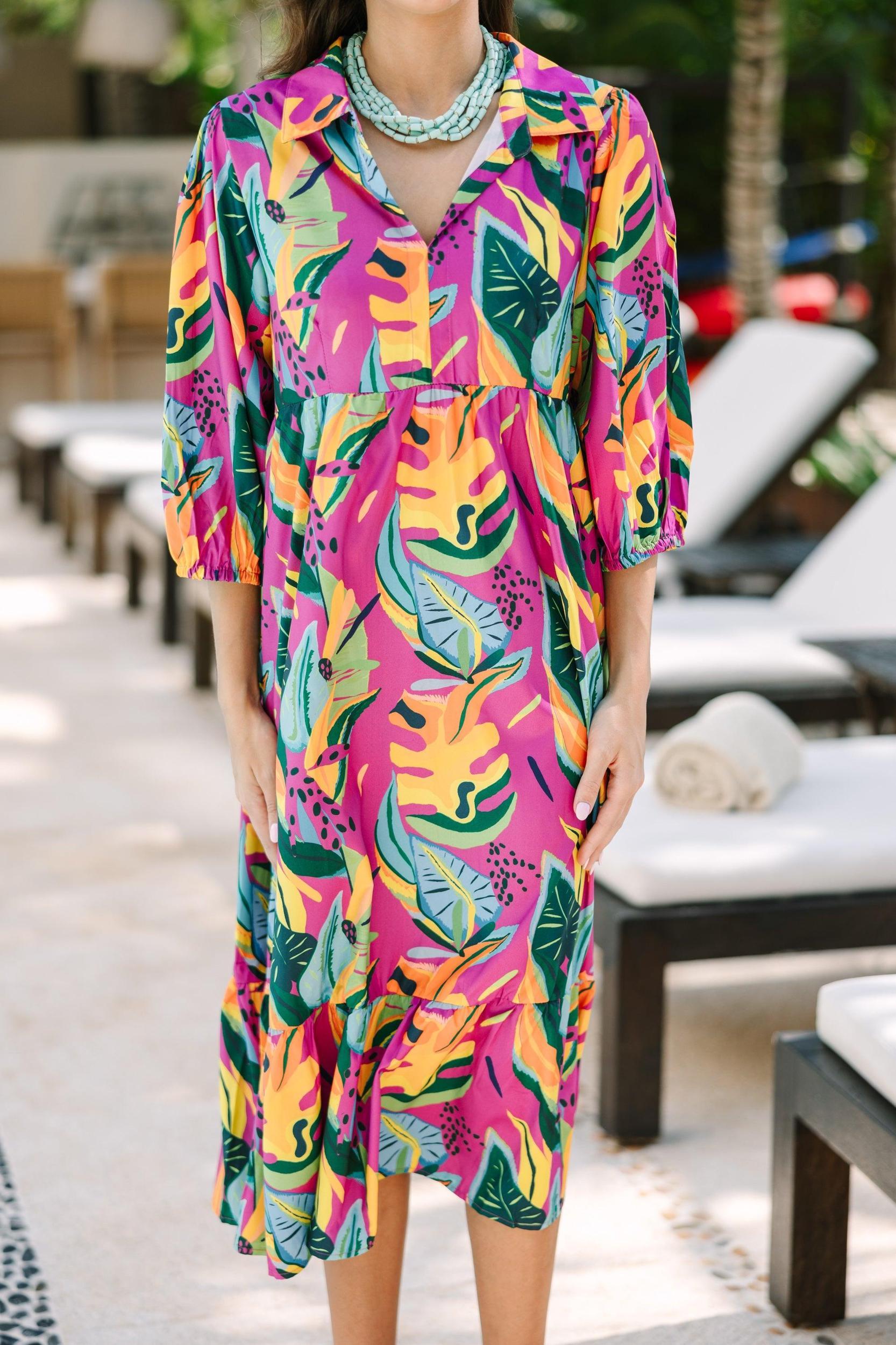 Living For Fun Grape Purple Midi Dress Female Product Image