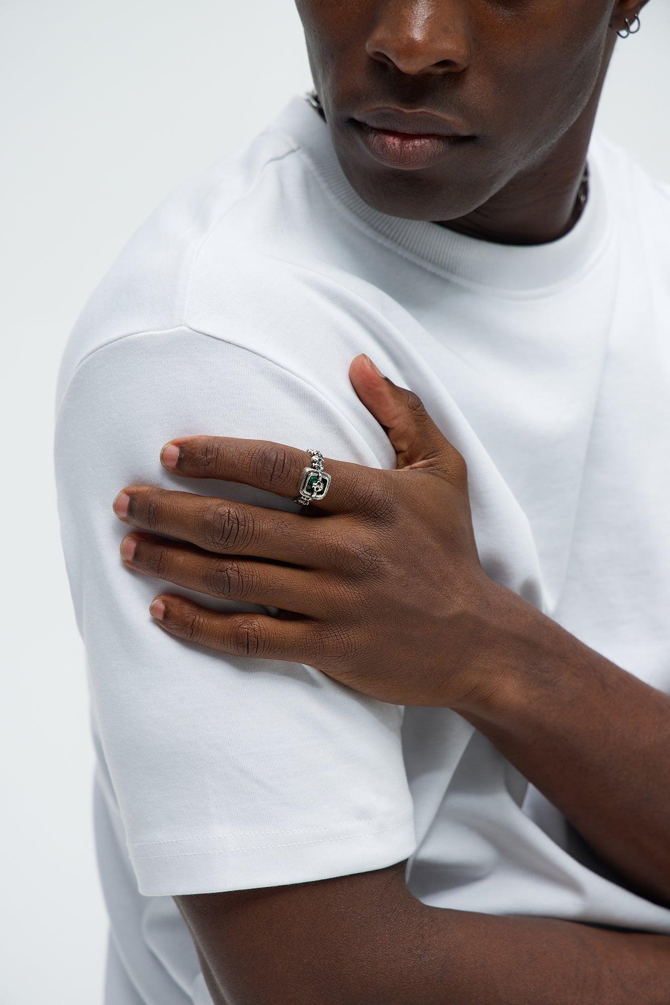 Forge Ring - Silver/Green Product Image
