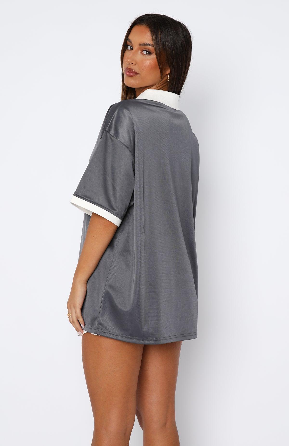 Take The Chance Oversized Jersey Charcoal Product Image