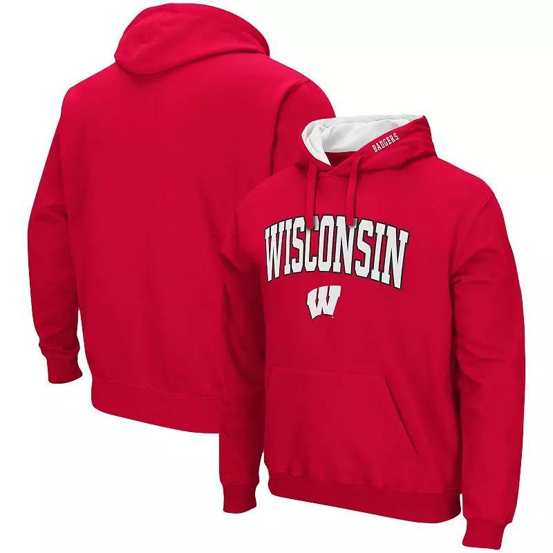 Mens Colosseum Wisconsin Badgers Arch & Logo 3.0 Pullover Hoodie Product Image