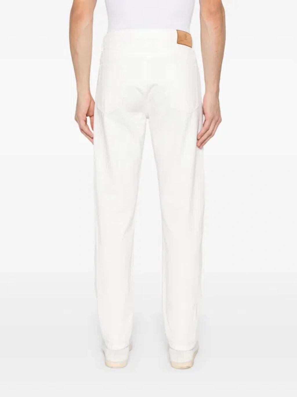 BRUNELLO CUCINELLI Denim Cotton Jeans In White Product Image