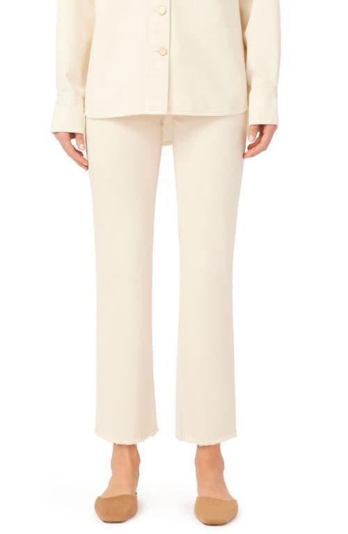DL1961 Patti High Rise Straight Jeans in Ecru Product Image