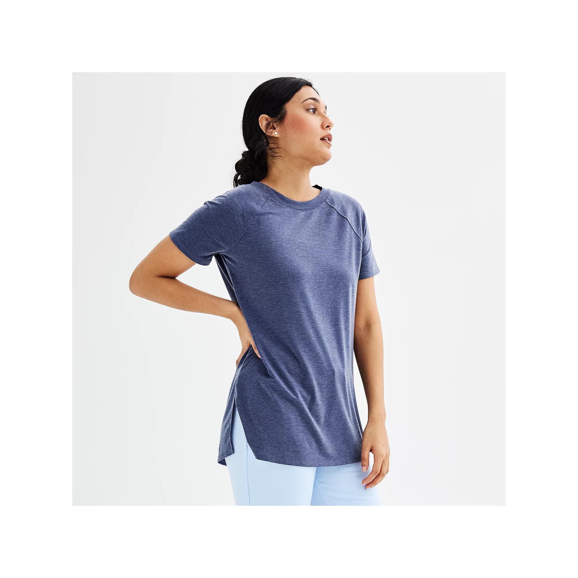 Women's Tek Gear® Short Sleeve Tunic Tee, Size: Small, Smokey Grey Product Image