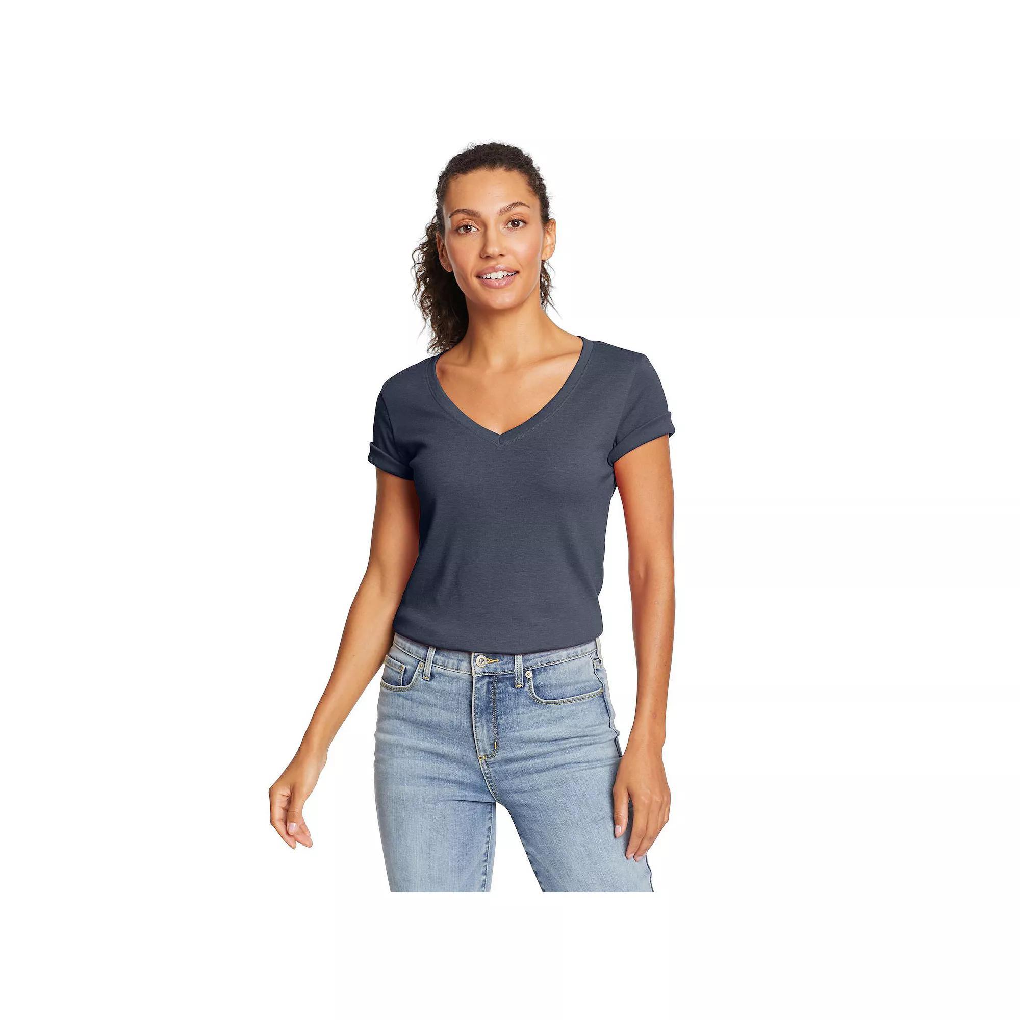 Women's Eddie Bauer Favorite Solid Tee, Size: XS, Blue Blue Product Image