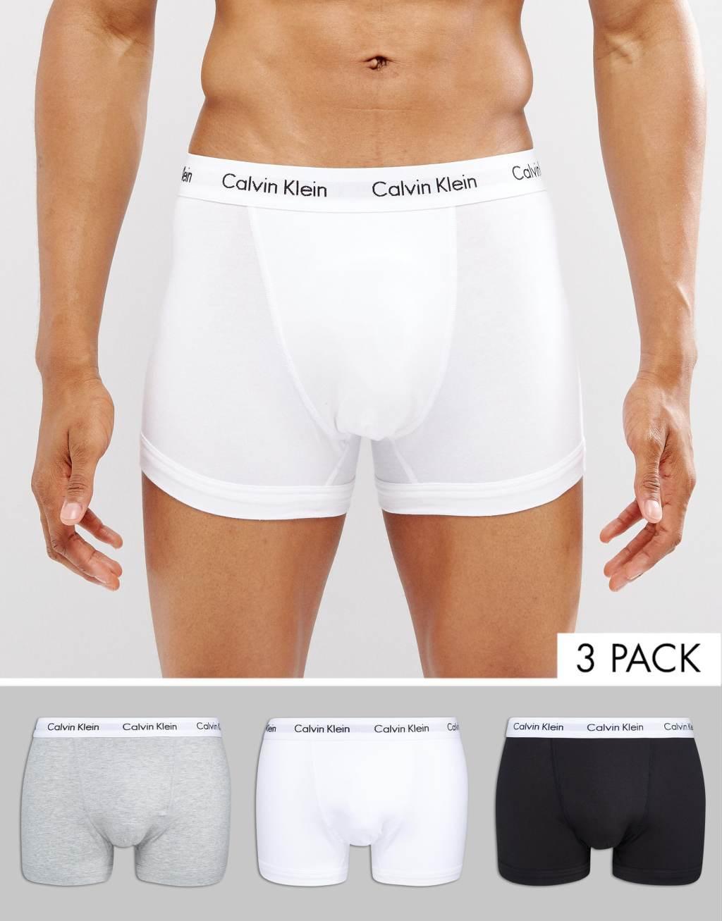 Calvin Klein Cotton Stretch 3-pack trunks Product Image