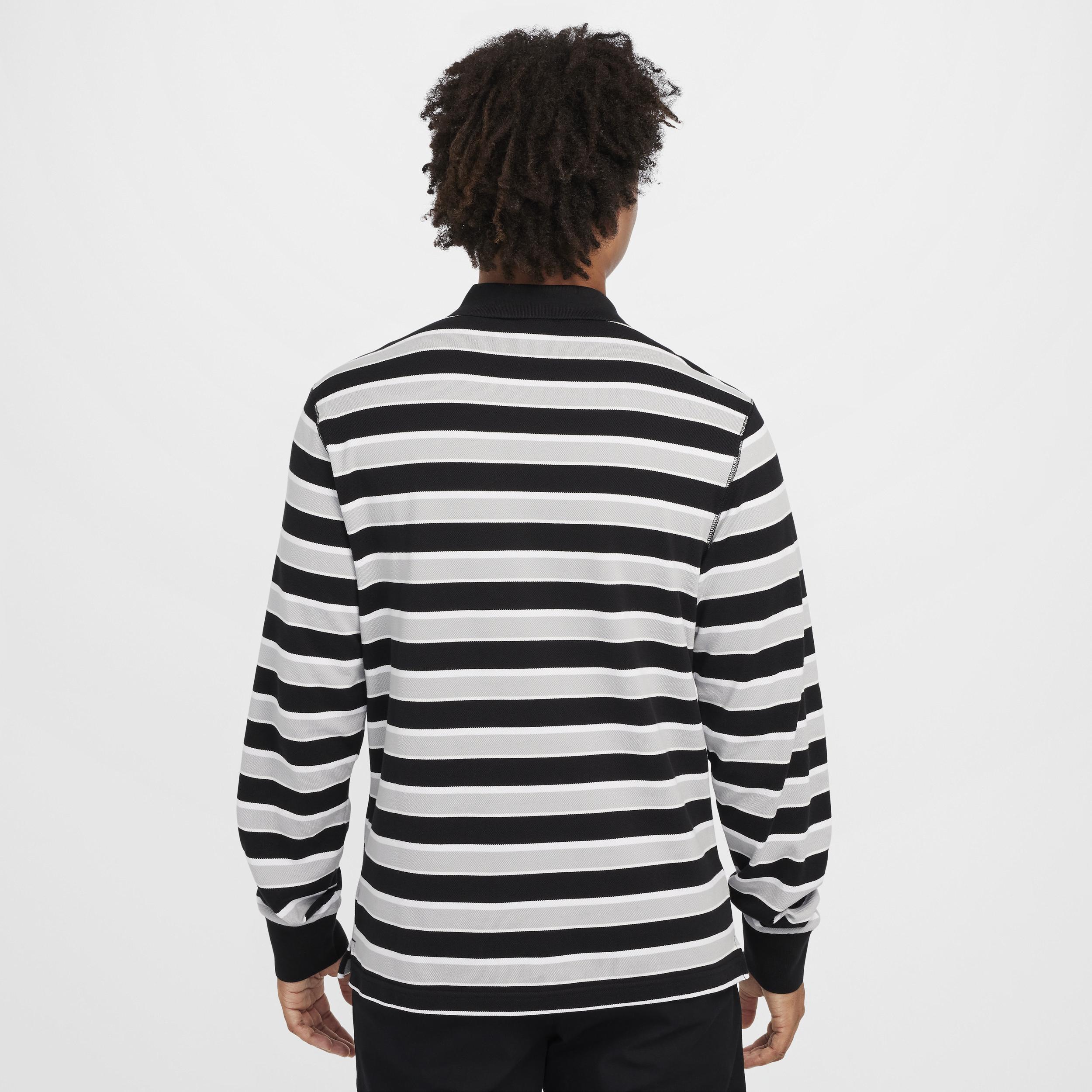 Nike Men's Club Long-Sleeve Striped Polo Product Image