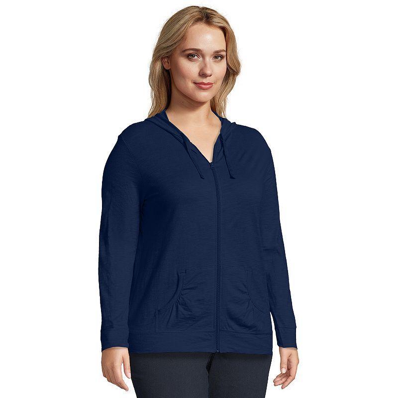 Plus Size Just My Size® Slubbed Hoodie, Women's, Size: 5XL, Process Blue Product Image