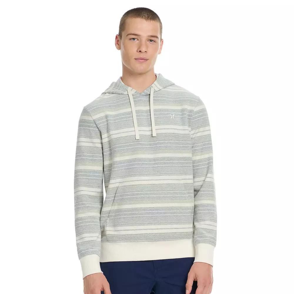 Men's Hurley Striped Terry Pullover Hoodie, Size: Medium, Iron Ore Product Image
