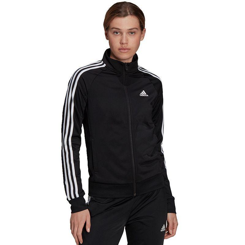 adidas Primegreen Essentials Warm-Up Slim 3-Stripes Track Jacket Legend Ink XS Womens Product Image