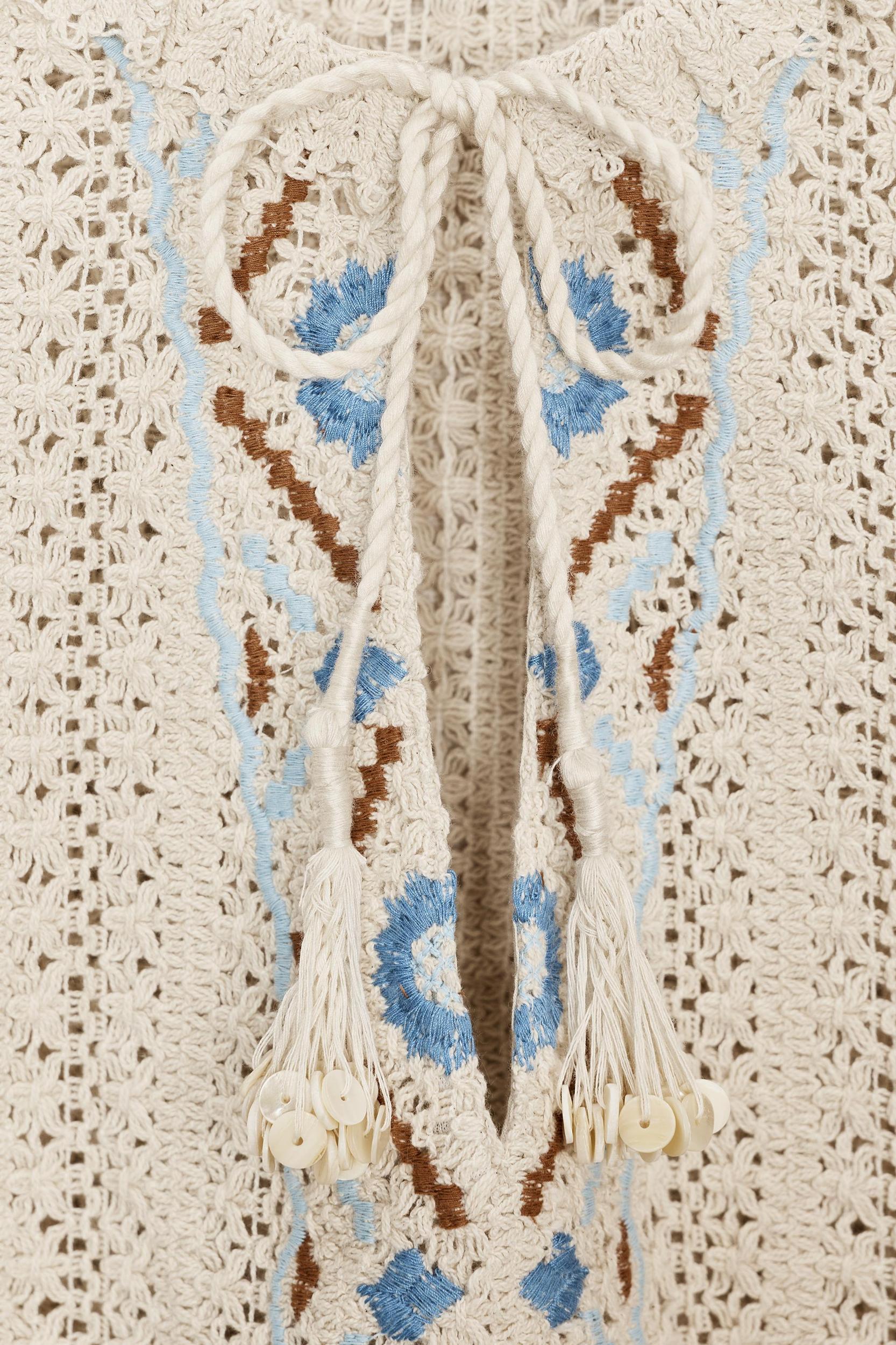 EMBROIDERED CROCHET TOP Product Image