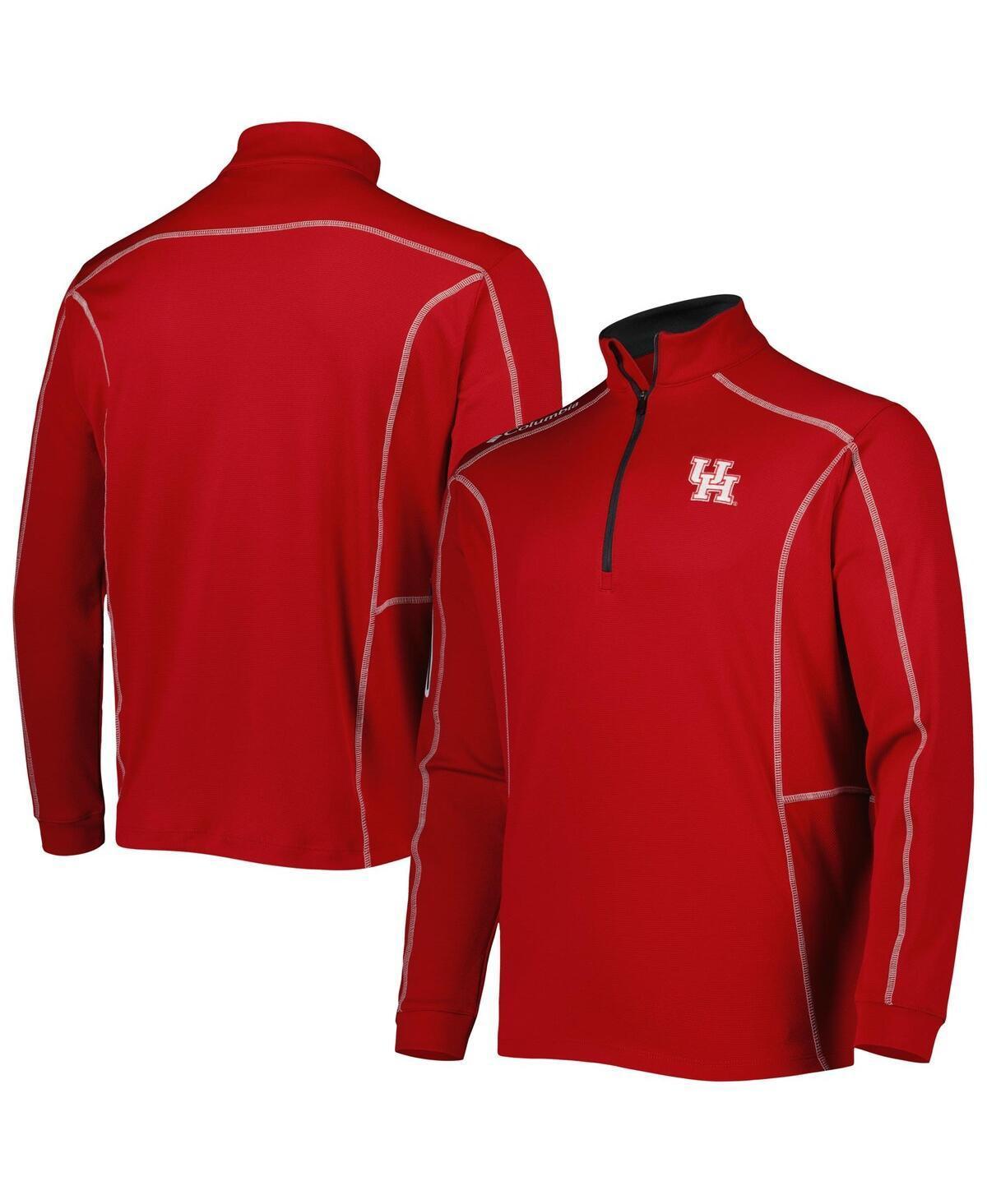 Men's Columbia Golf Red Houston Cougars Shotgun Quarter-Zip Pullover Jacket, Size: 2XL, Hou Red Product Image