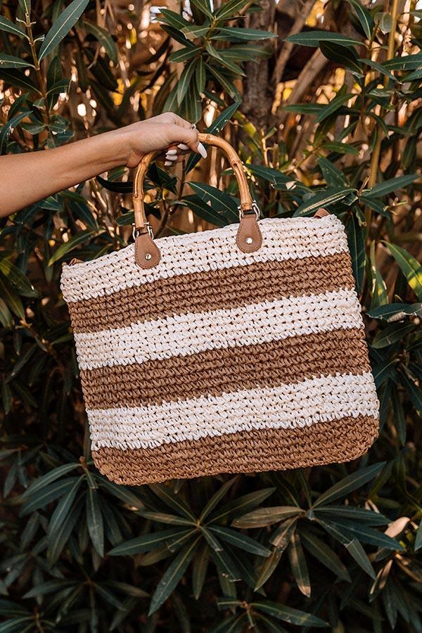 Ora Beach Woven Tote in Tan Product Image