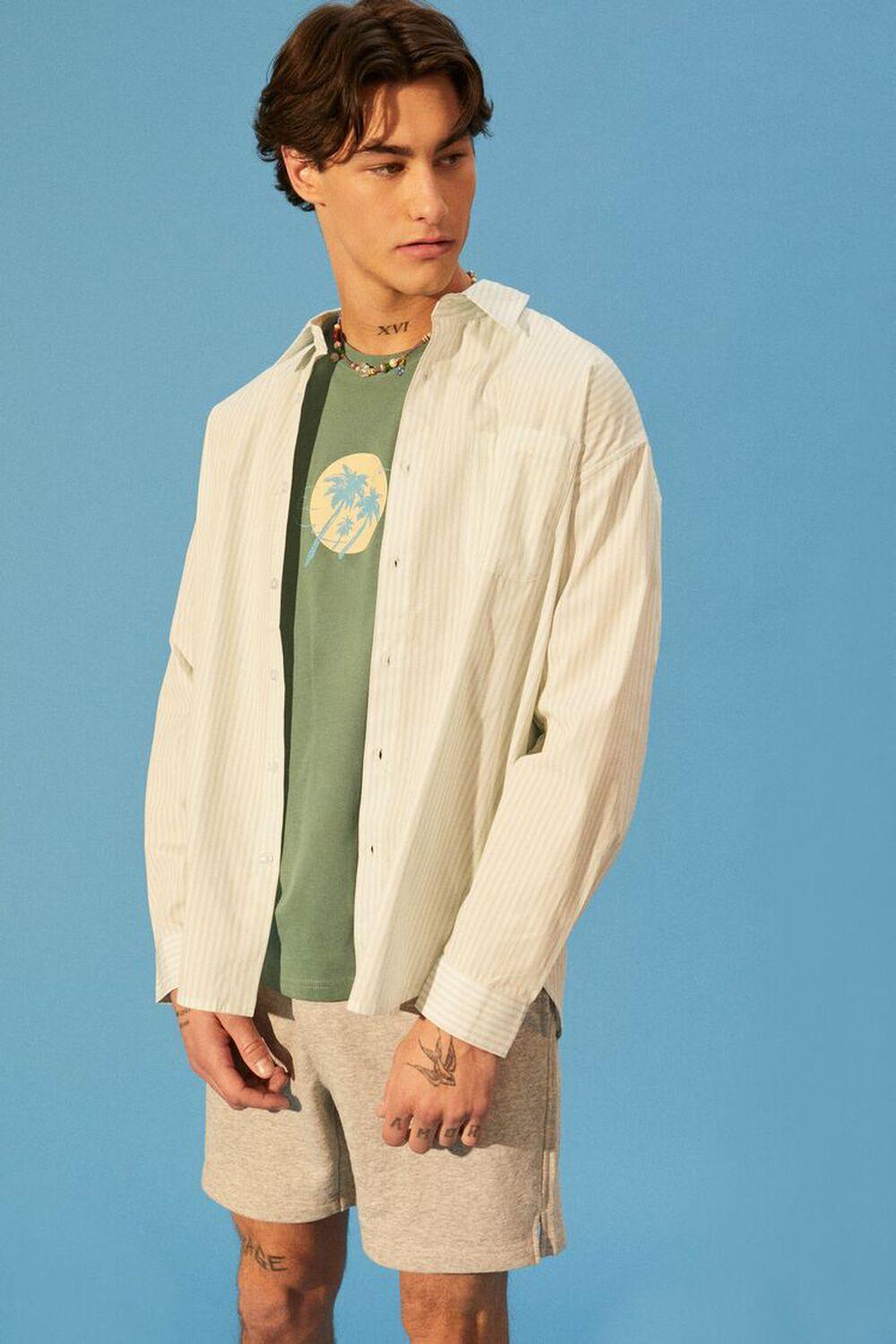 Striped Button-Front Shirt | Forever 21 Product Image