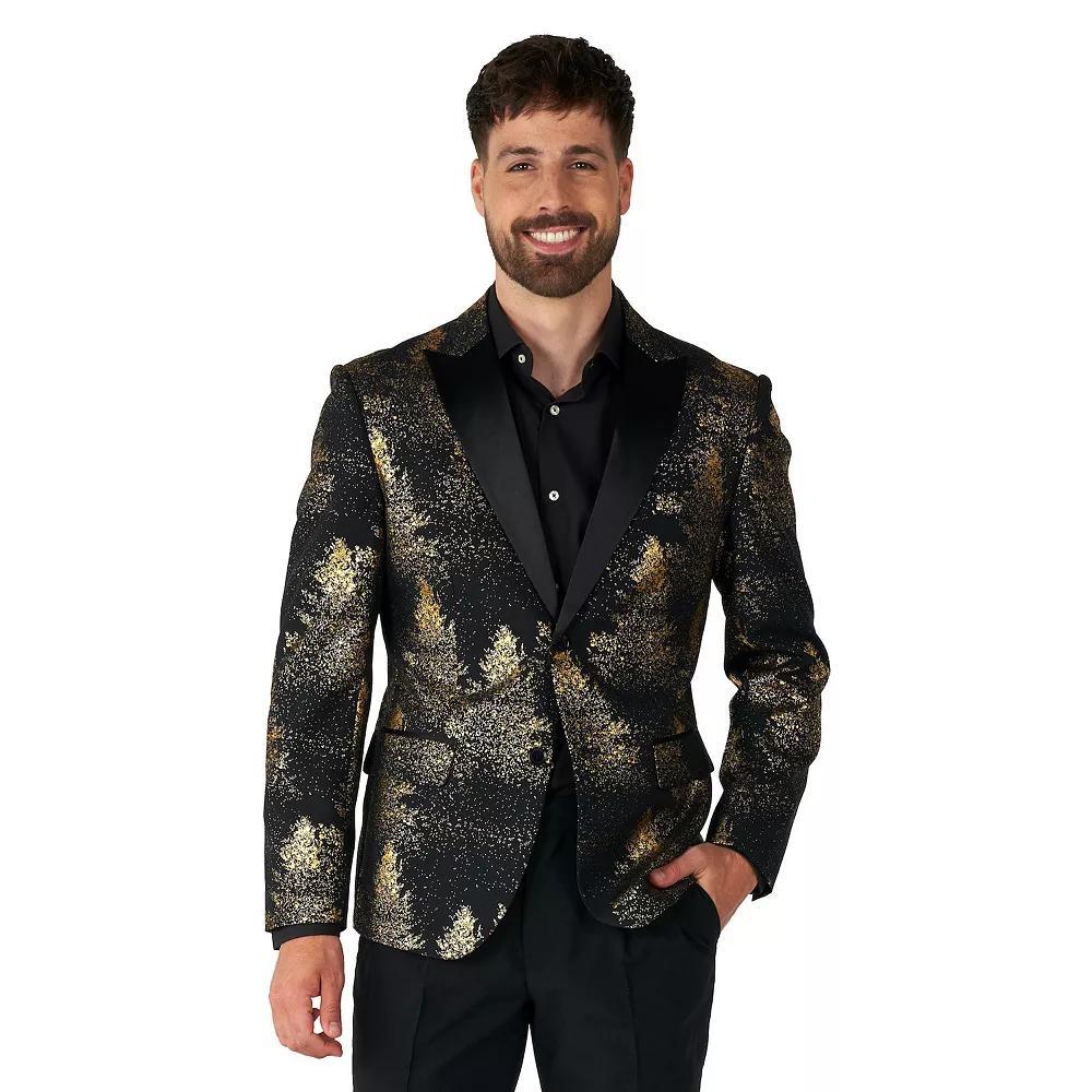Men's OppoSuits Modern-Fit Festive Forest Metallic Christmas Blazer, Size: 42 - Regular, Festive Green Product Image