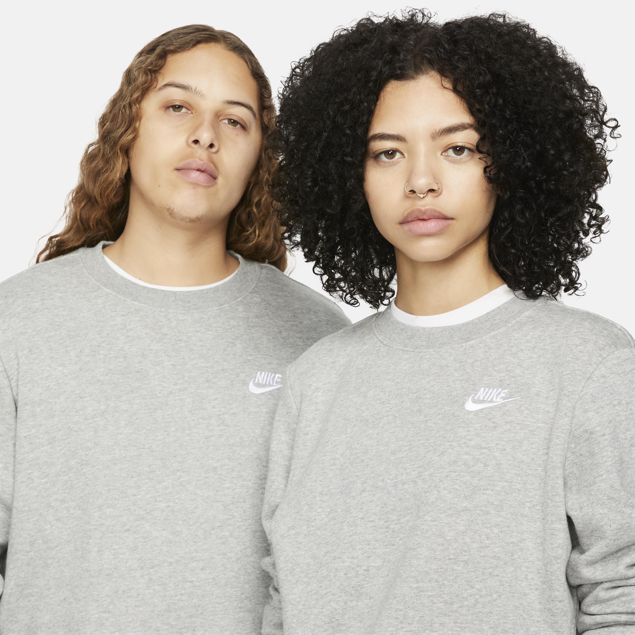 Women's Nike Sportswear Club Embroidered Logo Fleece Crewneck Sweatshirt, Size: XS, Soft Pink Product Image