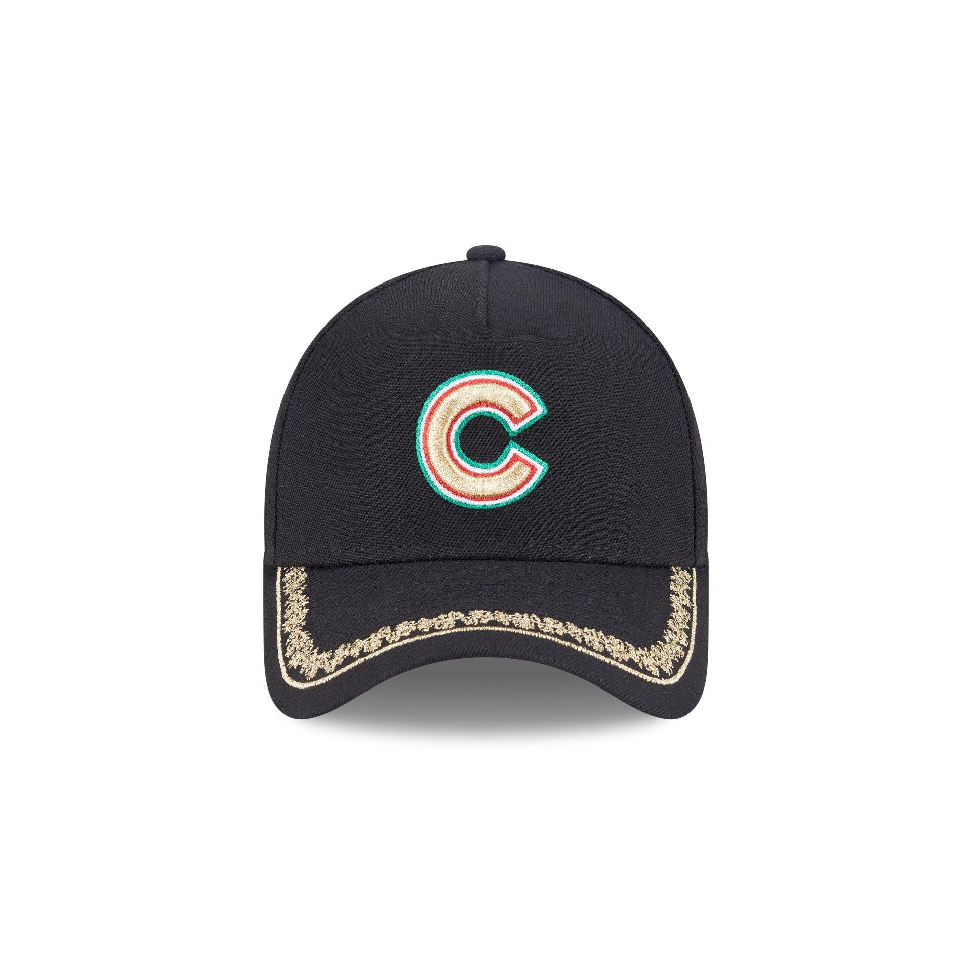 Chicago Cubs Ornate Visor 9FORTY A-Frame Snapback Hat Male Product Image
