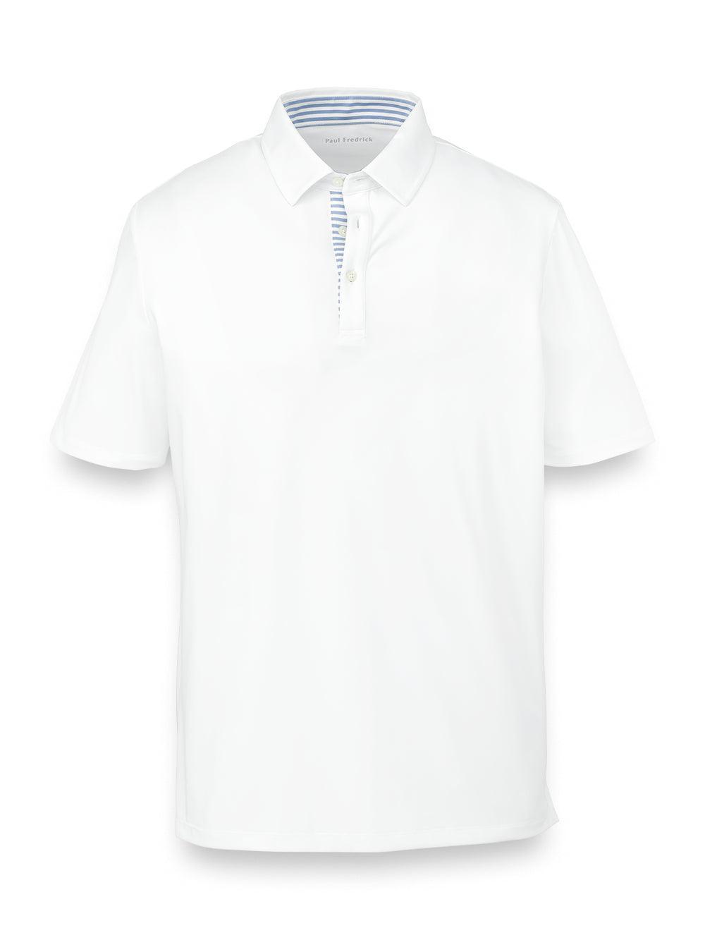 Performance Blend Three Button Polo - Light Purple Product Image