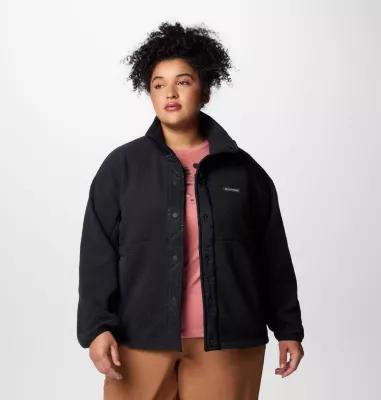 Plus Size Columbia Cloud Point Snap Fleece, Women's, Size: 2XL, Stone Green Product Image