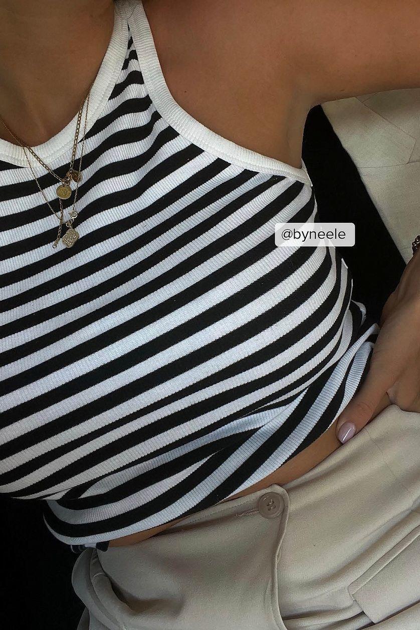 Striped Ribbed Tank Product Image