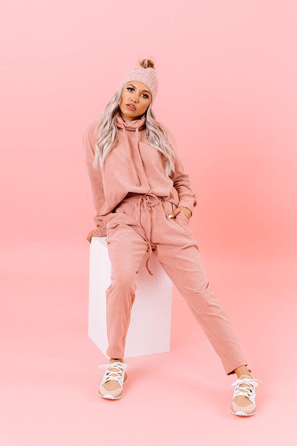 Cozy Perk Joggers in Blush Product Image