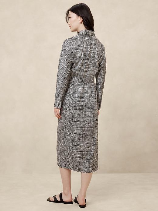 Silky Twill Wrap Midi Dress Product Image