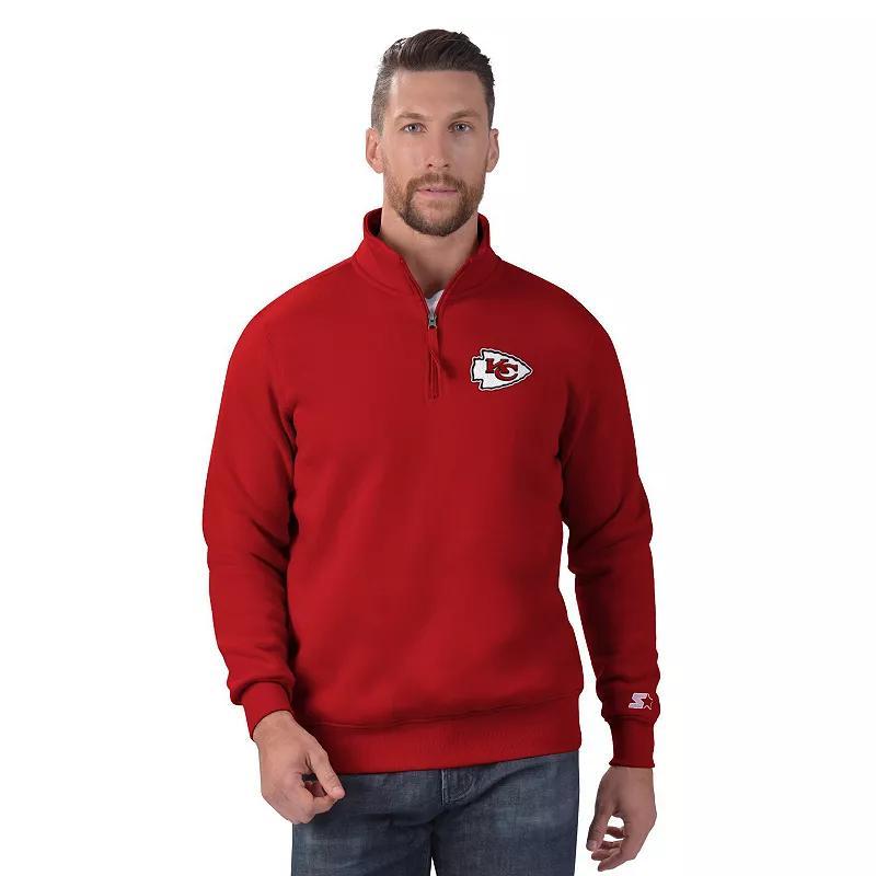 Men's Starter Green Green Bay Packers Classic Quarter-Zip Pullover Sweatshirt, Size: Large Product Image