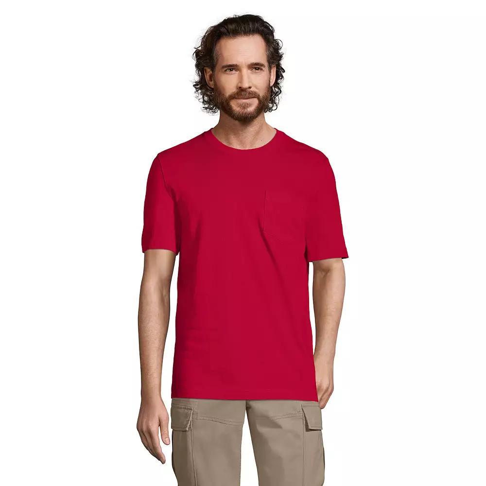 Big & Tall Lands' End Super Pocket Tee, Men's, Size: Large Tall, Gray Grey Product Image