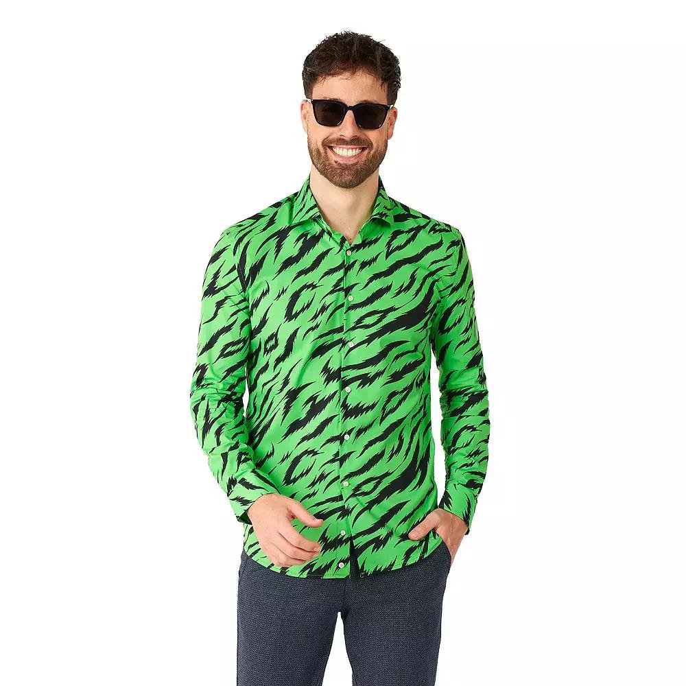 Men's OppoSuits Button-Front Shirt, Size: 4XL, Wild Animal Product Image